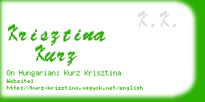 krisztina kurz business card